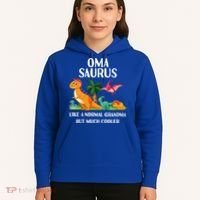 Omasaurus Oma Grandma Saurus Dinosaur Matching Cool Gift Hoodie thumb 5