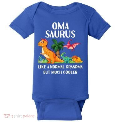 Omasaurus Oma Grandma Saurus Dinosaur Matching Cool Gift Baby Bodysuit