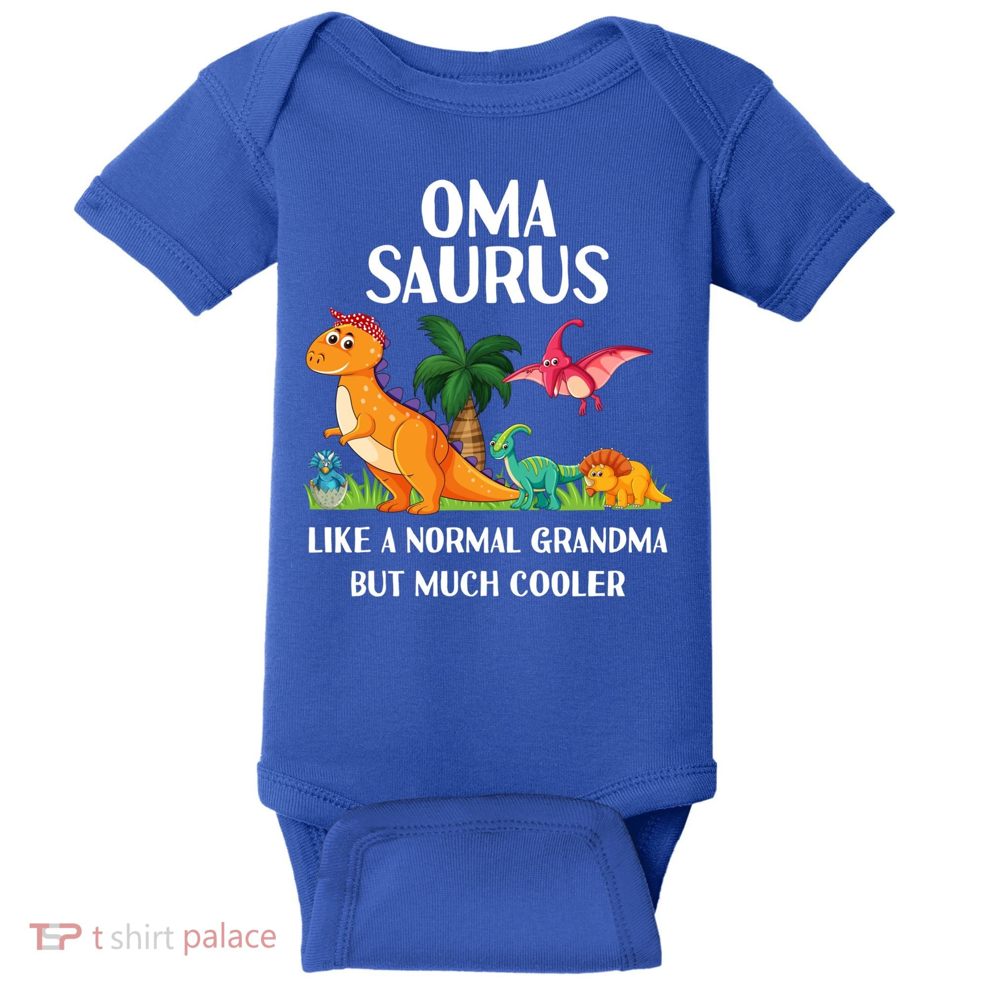 Omasaurus Oma Grandma Saurus Dinosaur Matching Cool Gift Baby Bodysuit