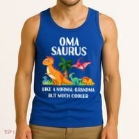 Omasaurus Oma Grandma Saurus Dinosaur Matching Cool Gift Tank Top thumb 3