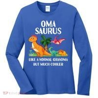 Omasaurus Oma Grandma Saurus Dinosaur Matching Cool Gift Women's Long Sleeve Shirt thumb 0