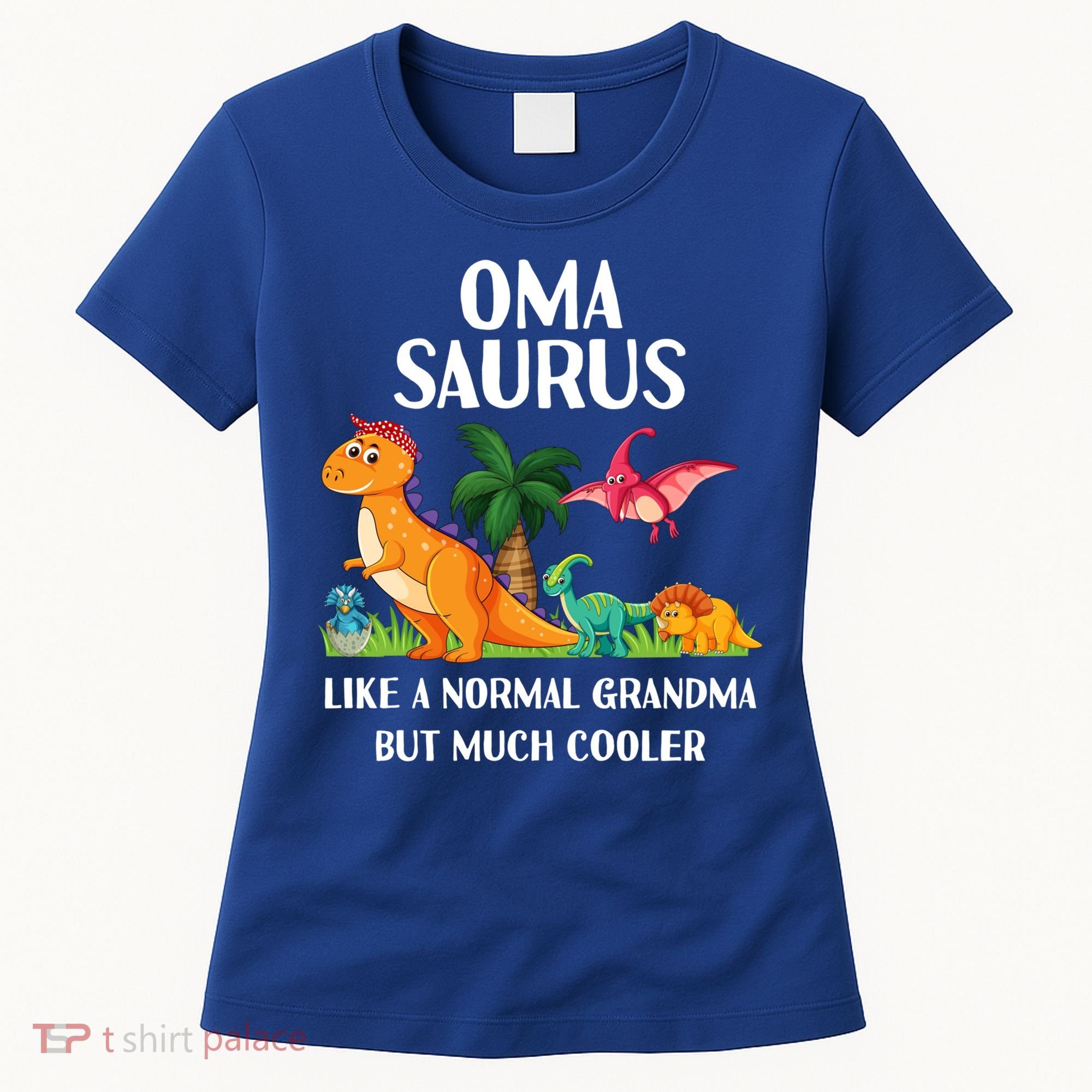 Omasaurus Oma Grandma Saurus Dinosaur Matching Cool Gift Women's T-Shirt