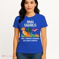 Omasaurus Oma Grandma Saurus Dinosaur Matching Cool Gift Women's T-Shirt thumb 4