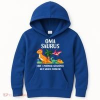 Omasaurus Oma Grandma Saurus Dinosaur Matching Cool Gift Kids Hoodie thumb 0