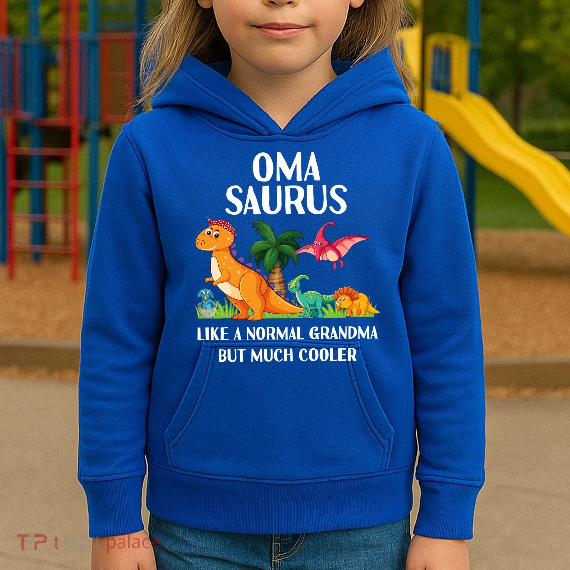 Omasaurus Oma Grandma Saurus Dinosaur Matching Cool Gift Kids Hoodie