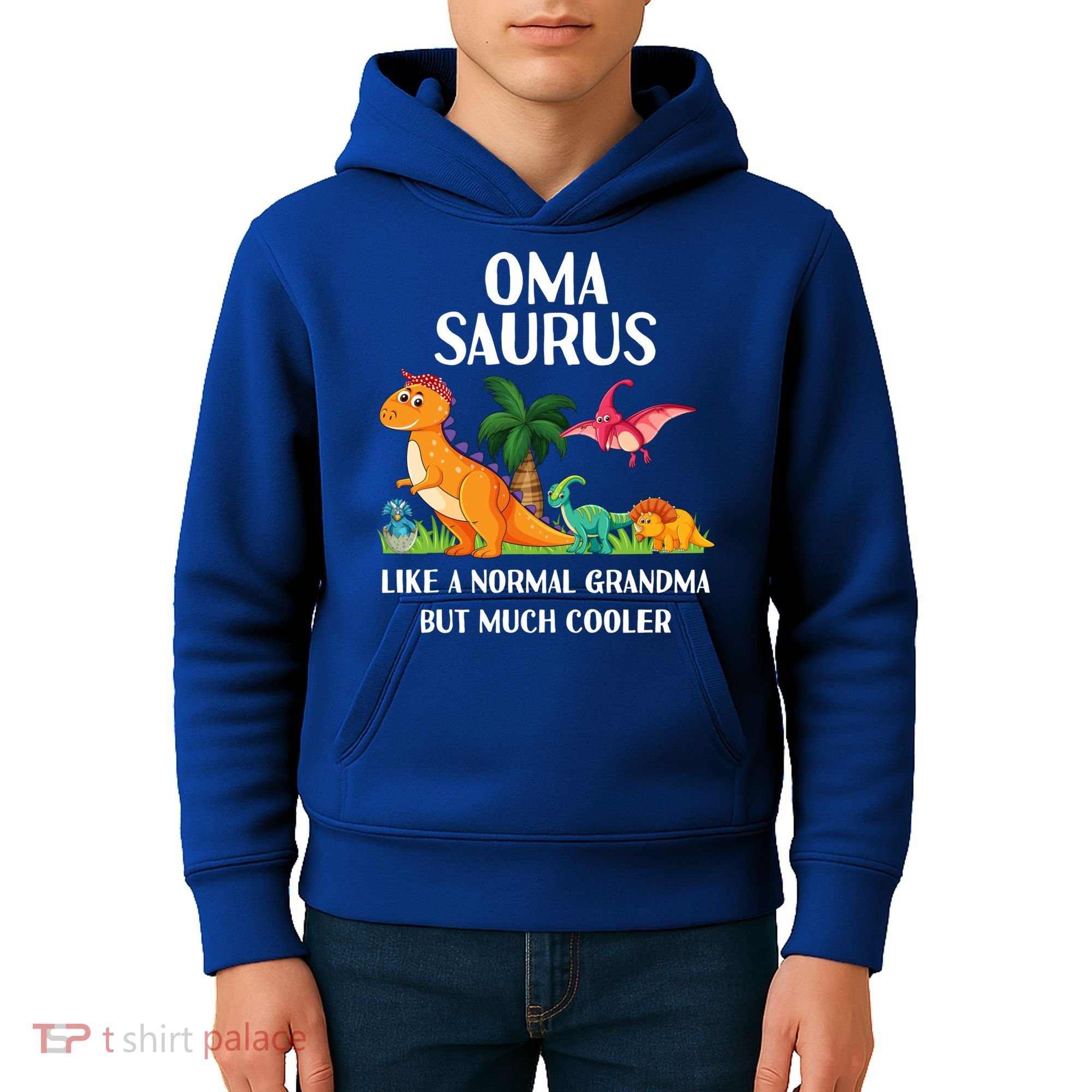 Omasaurus Oma Grandma Saurus Dinosaur Matching Cool Gift Kids Hoodie