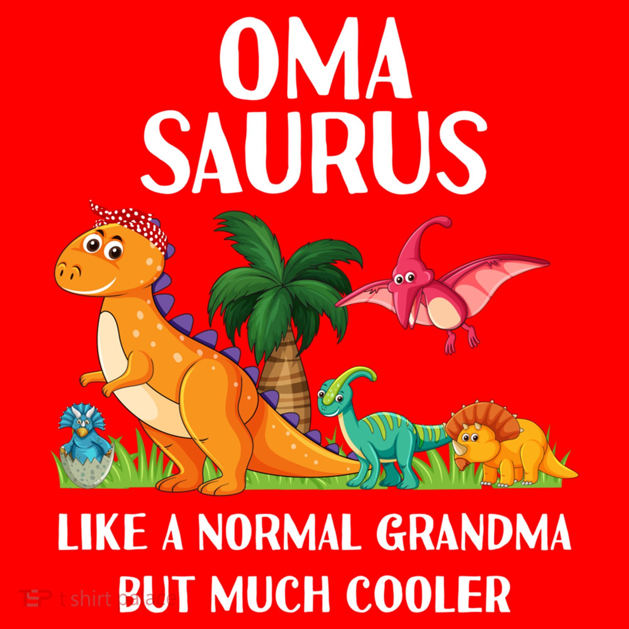 Omasaurus Oma Grandma Saurus Dinosaur Matching Cool Gift Santa Hat