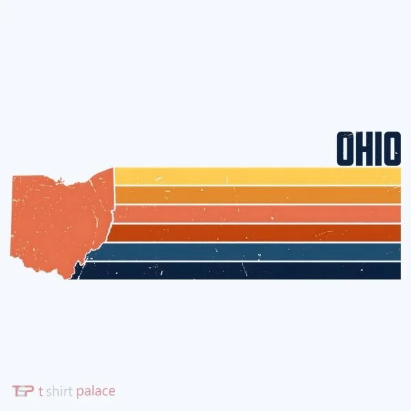 Retro Vintage Ohio Kids Long Sleeve Shirt