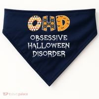 O.H.D. Obsessive Halloween Disorder Halloween USA-Made Doggie Bandana thumb 0