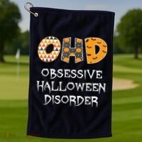 O.H.D. Obsessive Halloween Disorder Halloween Golf Towel thumb 1