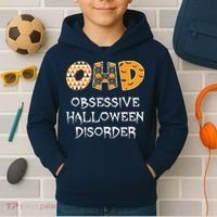 O.H.D. Obsessive Halloween Disorder Halloween Kids Hoodie thumb 2
