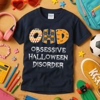O.H.D. Obsessive Halloween Disorder Halloween Kids T-Shirt thumb 3