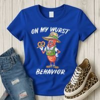 Oktoberfest On My Wurst Behavior Women's T-Shirt thumb 3