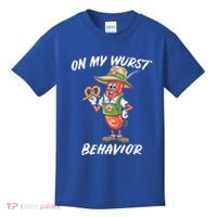 Oktoberfest On My Wurst Behavior Kids T-Shirt thumb 0