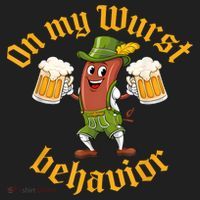 Oktoberfest On My Wurst Behavior Funny German Women's Sweatshirt thumb 2