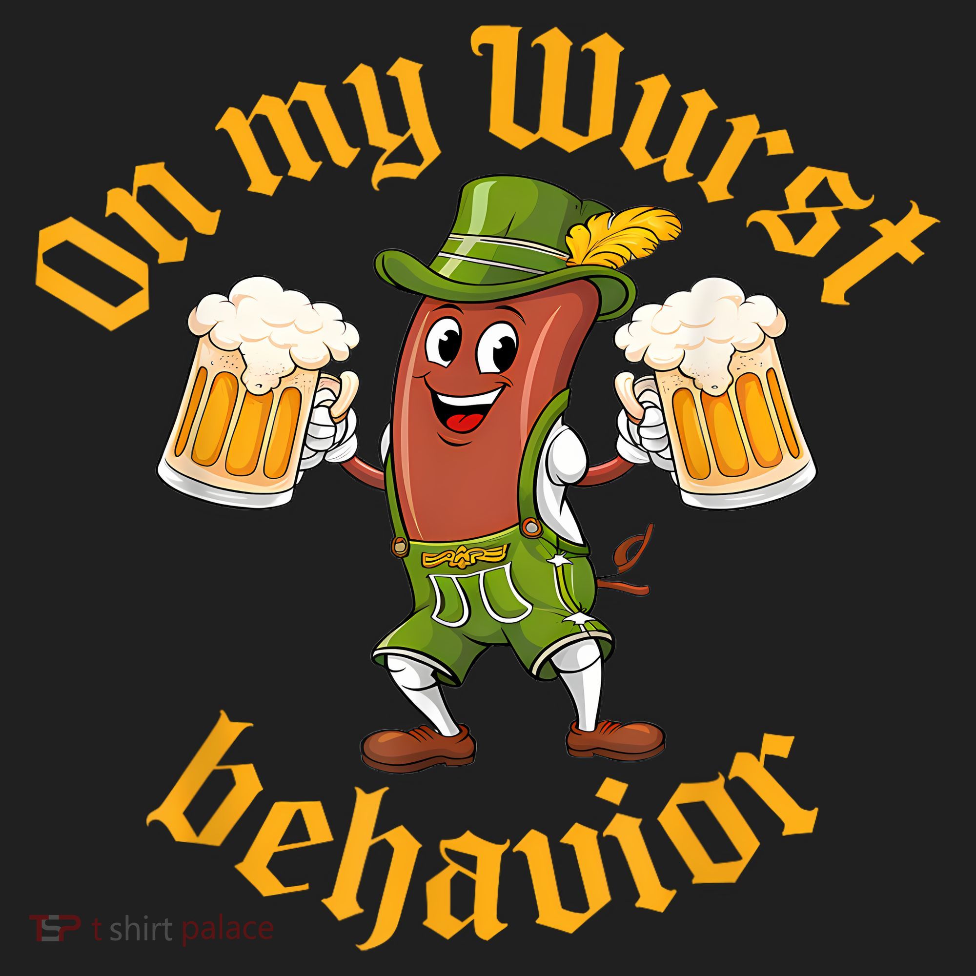 Oktoberfest On My Wurst Behavior Funny German Women's Sweatshirt