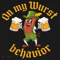 Oktoberfest On My Wurst Behavior Funny German Backpack thumb 2
