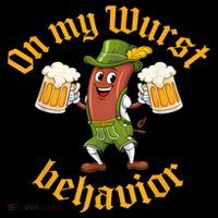 Oktoberfest On My Wurst Behavior Funny German Coaster thumb 2
