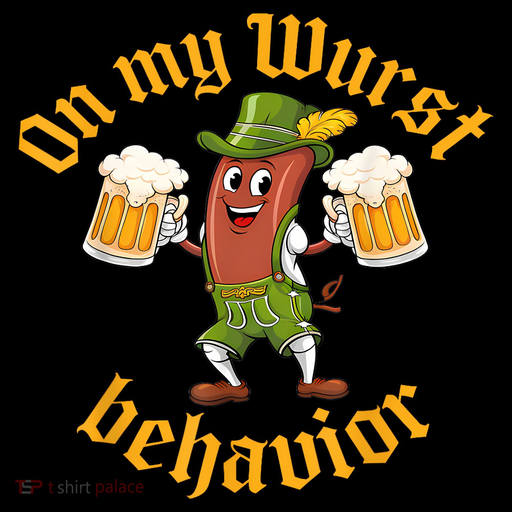 Oktoberfest On My Wurst Behavior Funny German Toddler Hoodie