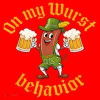 Oktoberfest On My Wurst Behavior Funny German Santa Hat thumb 1
