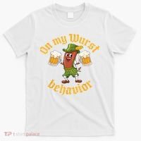 Oktoberfest On My Wurst Behavior Funny German T-Shirt thumb 0
