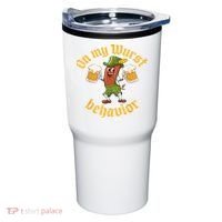 Oktoberfest On My Wurst Behavior Funny German Tumbler thumb 0