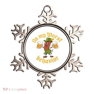 Oktoberfest On My Wurst Behavior Funny German Ornament