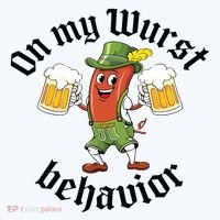 Oktoberfest On My Wurst Behavior Funny German Women's T-Shirt thumb 6