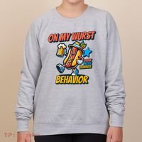Oktoberfest On My Wurst Behavior German Drinking Party Women's Sweatshirt thumb 0