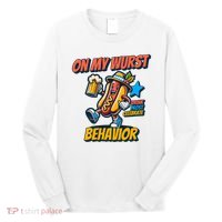 Oktoberfest On My Wurst Behavior German Drinking Party Long Sleeve Shirt thumb 0