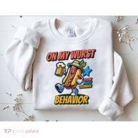 Oktoberfest On My Wurst Behavior German Drinking Party Sweatshirt thumb 2