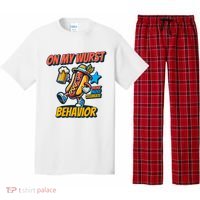 Oktoberfest On My Wurst Behavior German Drinking Party Pajama Set thumb 0