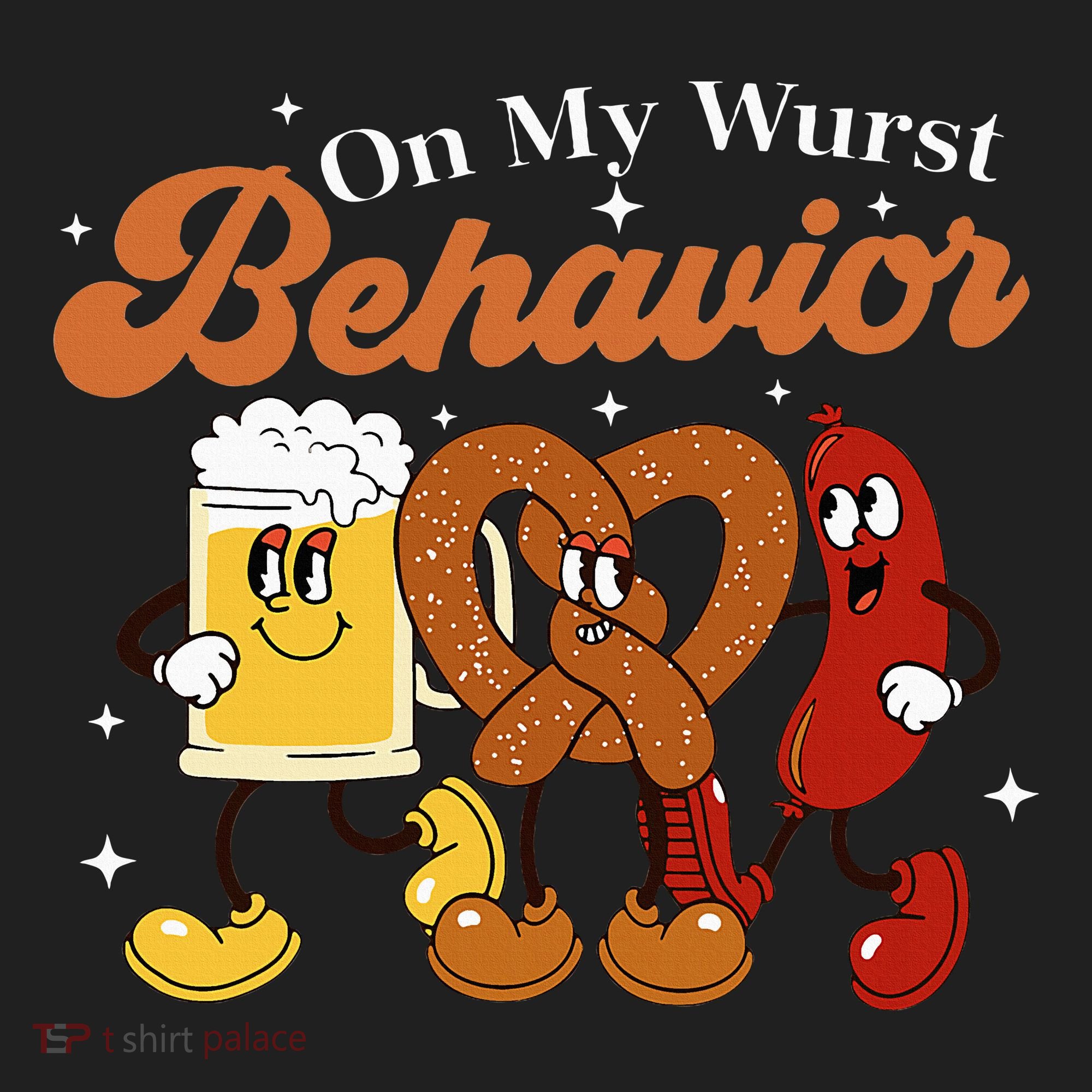 Oktoberfest On My Wurst Behavior Funny German Beer Bratwurst Women's Sweatshirt