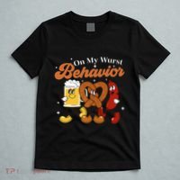 Oktoberfest On My Wurst Behavior Funny German Beer Bratwurst T-Shirt thumb 5