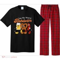 Oktoberfest On My Wurst Behavior Funny German Beer Bratwurst Pajama Set thumb 0
