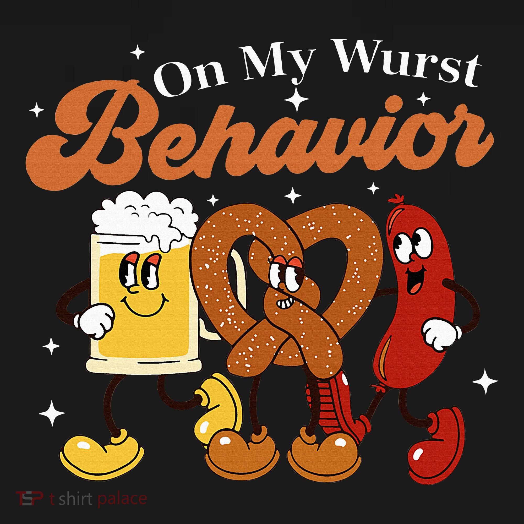 Oktoberfest On My Wurst Behavior Funny German Beer Bratwurst Pajama Set