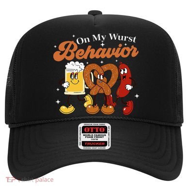 Oktoberfest On My Wurst Behavior Funny German Beer Bratwurst Hat