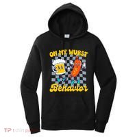 Oktoberfest On My Wurst Behavior Retro Groovy Beer Women's Hoodie thumb 0
