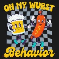 Oktoberfest On My Wurst Behavior Retro Groovy Beer Women's Tank Top thumb 5
