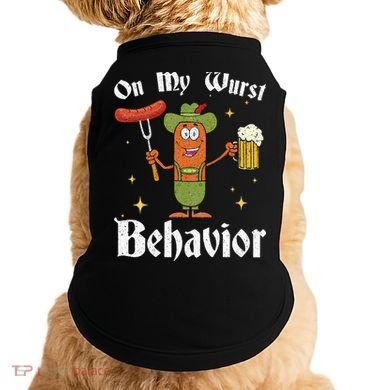 Oktoberfest On My Wurst Behavior Doggie Tank