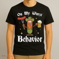 Oktoberfest On My Wurst Behavior T-Shirt thumb 3