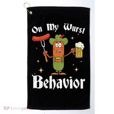 Oktoberfest On My Wurst Behavior Golf Towel
