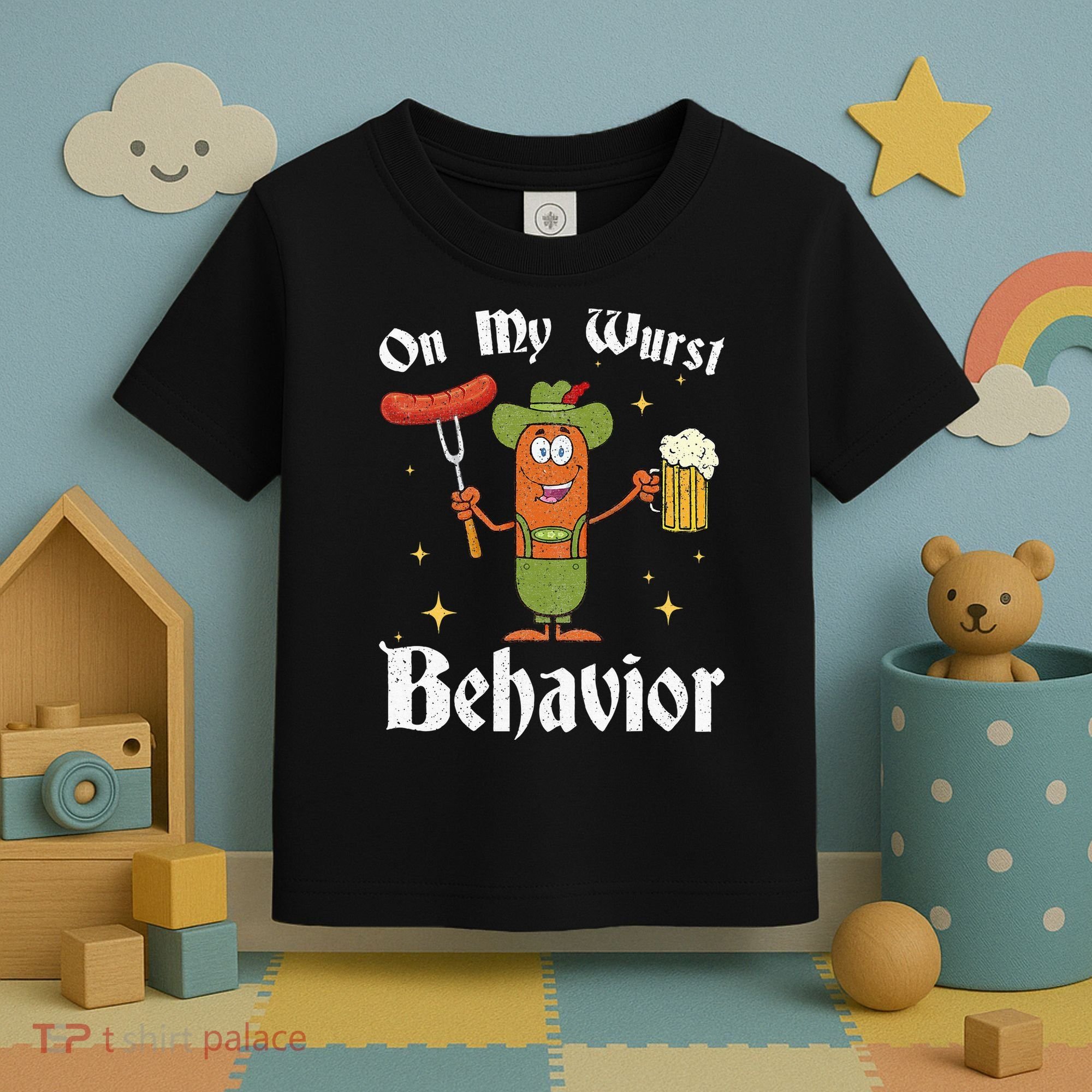Oktoberfest On My Wurst Behavior Toddler T-Shirt