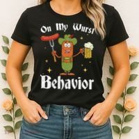 Oktoberfest On My Wurst Behavior Women's T-Shirt thumb 2