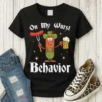 Oktoberfest On My Wurst Behavior Women's T-Shirt thumb 3