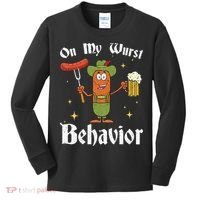 Oktoberfest On My Wurst Behavior Kids Long Sleeve Shirt thumb 0