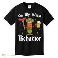 Oktoberfest On My Wurst Behavior Kids T-Shirt thumb 0