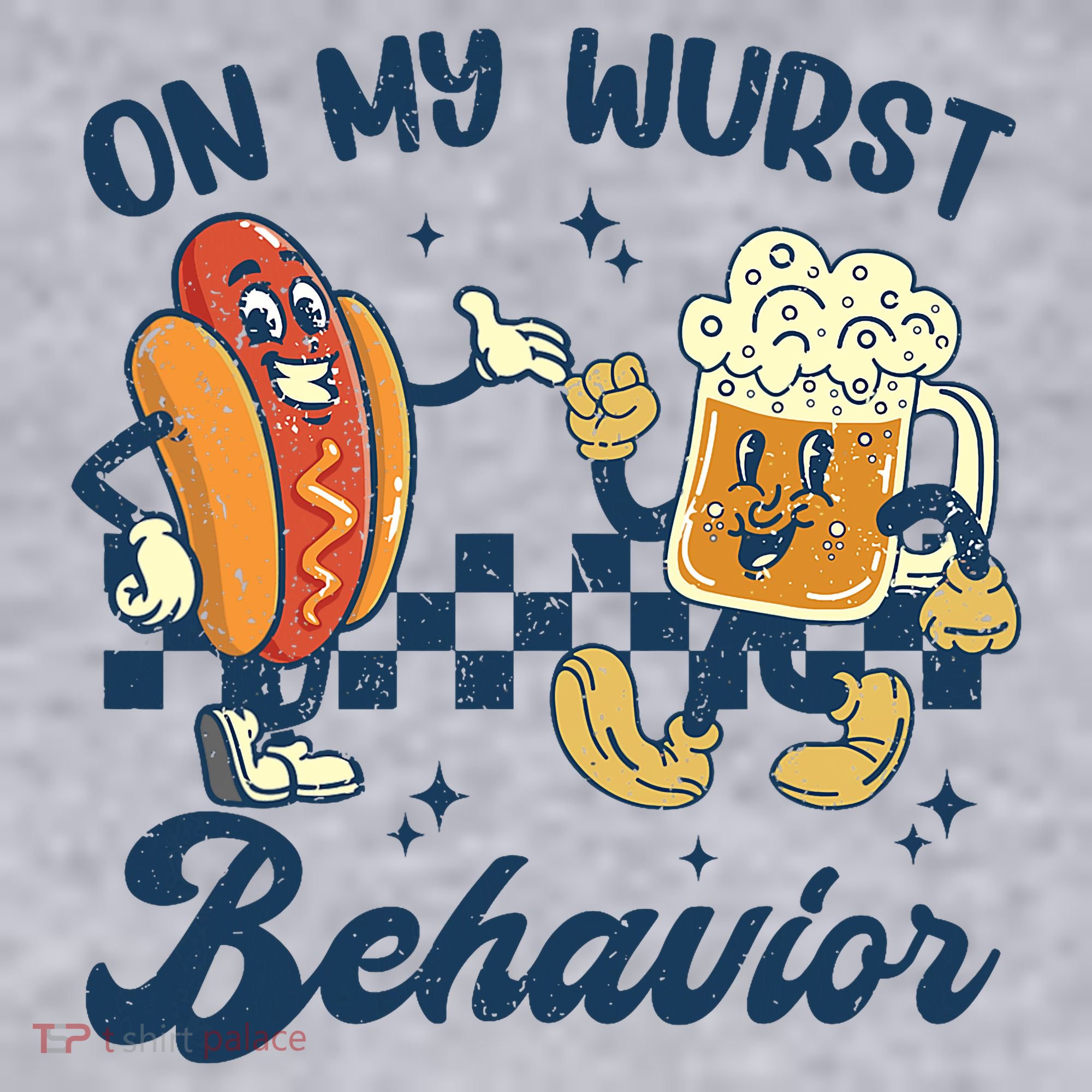 Oktoberfest On My Wurst Behavior Funny German Beer Bratwurst Women's Sweatshirt