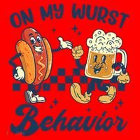 Oktoberfest On My Wurst Behavior Funny German Beer Bratwurst Santa Hat thumb 1