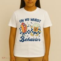 Oktoberfest On My Wurst Behavior Funny German Beer Bratwurst T-Shirt thumb 4